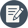 Paperwork icon: complete intake forms